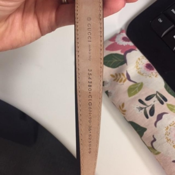 Gucci pink crystal interlocking G belt, 90 - Picture 3 of 5